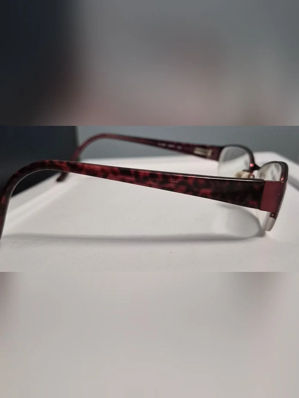 Jennifer Lopez Women's Semi-Rimless Eyeglasses Frames Burgundy Leopard Print